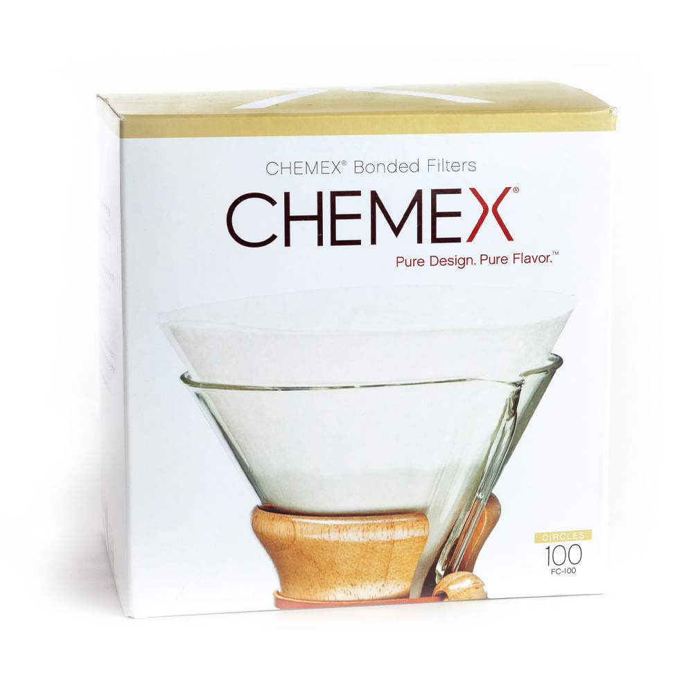 100stk original Chemex papel de filtro fc-100 aproximadamente doblado 10 tazas para 6 8 