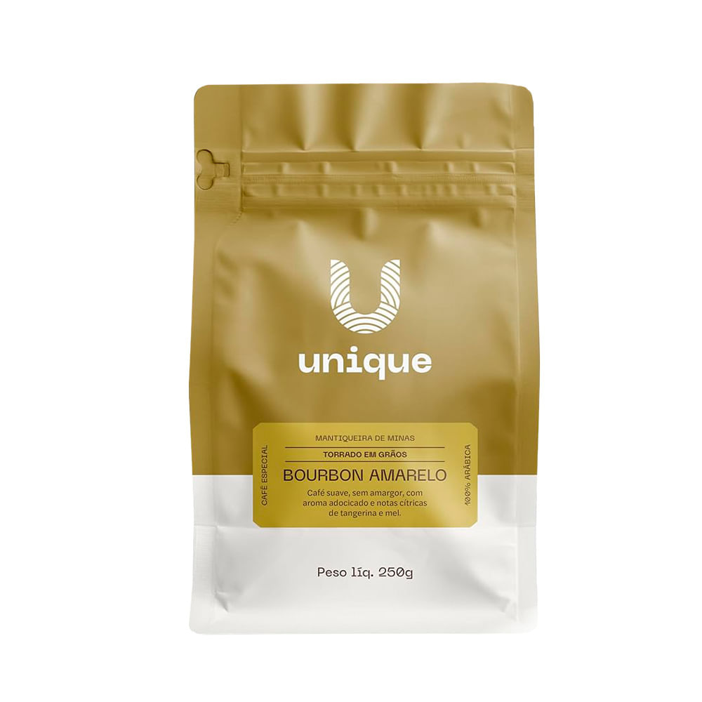 Café Unique Bourbon Amarelo em grãos 250 g