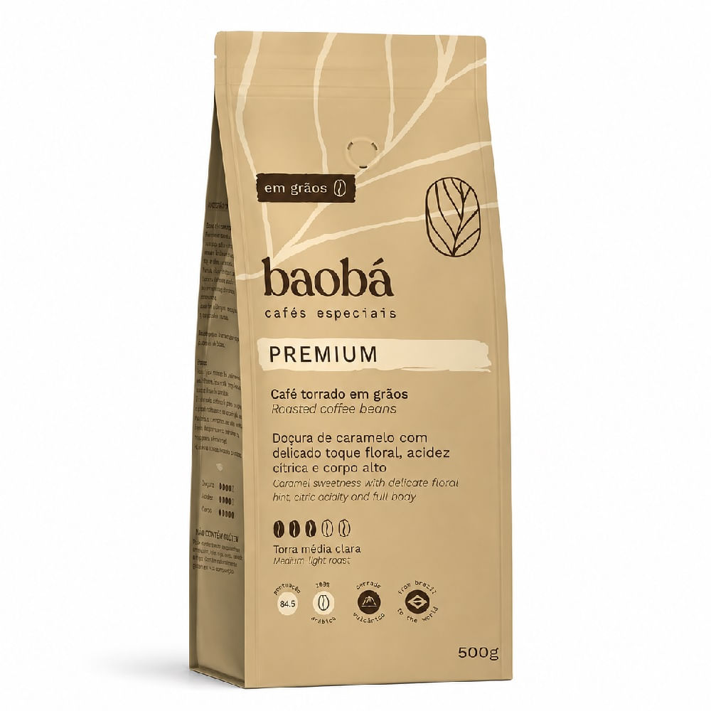 Café Baobá Premium em grãos 500 g